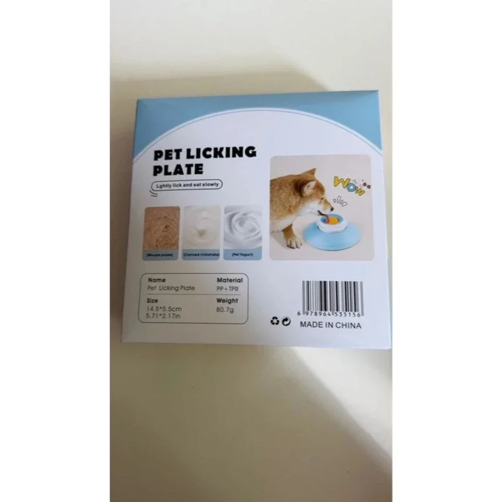 Cat Dog Lick Mat Slow Feeder Bowl Suction Cup Treat Dispenser Enrichment Toy